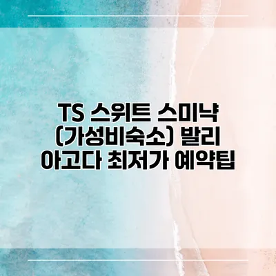 TS 스위트 스미냑 (가성비숙소) 발리 아고다 최저가 예약팁
