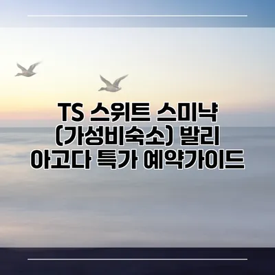 TS 스위트 스미냑 (가성비숙소) 발리 아고다 특가 예약가이드