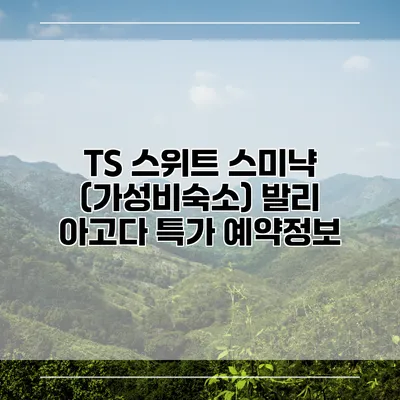 TS 스위트 스미냑 (가성비숙소) 발리 아고다 특가 예약정보