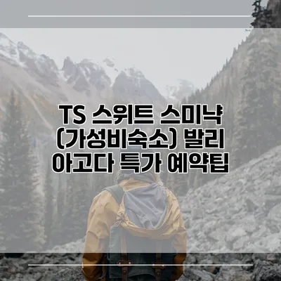 TS 스위트 스미냑 (가성비숙소) 발리 아고다 특가 예약팁