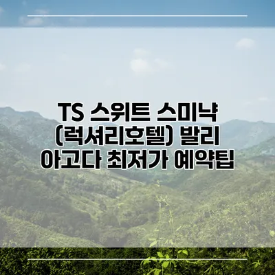 TS 스위트 스미냑 (럭셔리호텔) 발리 아고다 최저가 예약팁