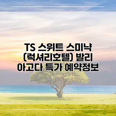 TS 스위트 스미냑 (럭셔리호텔) 발리 아고다 특가 예약정보