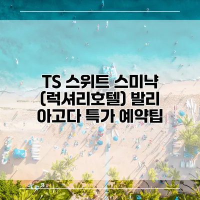 TS 스위트 스미냑 (럭셔리호텔) 발리 아고다 특가 예약팁