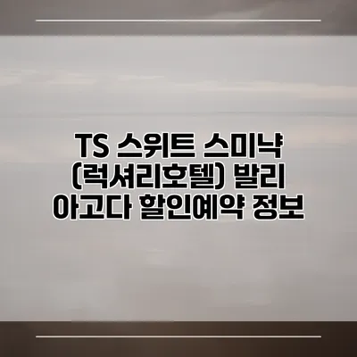 TS 스위트 스미냑 (럭셔리호텔) 발리 아고다 할인예약 정보
