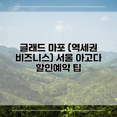 글래드 마포 (역세권 비즈니스) 서울 아고다 할인예약 팁