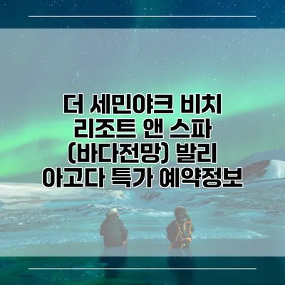 더 세민야크 비치 리조트 앤 스파 (바다전망) 발리 아고다 특가 예약정보