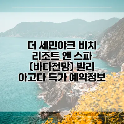 더 세민야크 비치 리조트 앤 스파 (바다전망) 발리 아고다 특가 예약정보