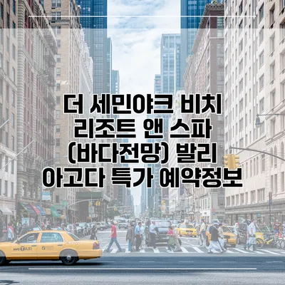 더 세민야크 비치 리조트 앤 스파 (바다전망) 발리 아고다 특가 예약정보