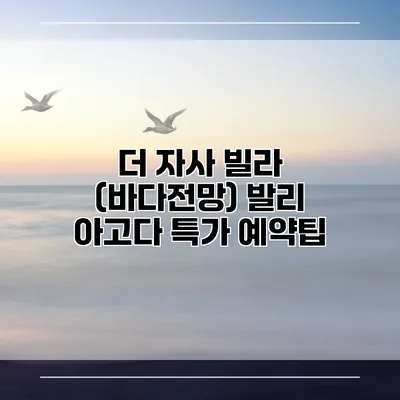더 자사 빌라 (바다전망) 발리 아고다 특가 예약팁