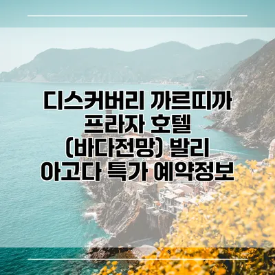 디스커버리 까르띠까 프라자 호텔 (바다전망) 발리 아고다 특가 예약정보