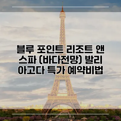 블루 포인트 리조트 앤 스파 (바다전망) 발리 아고다 특가 예약비법