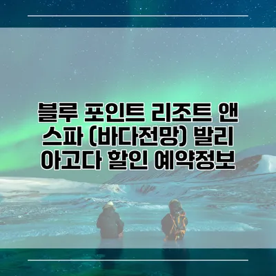 블루 포인트 리조트 앤 스파 (바다전망) 발리 아고다 할인 예약정보