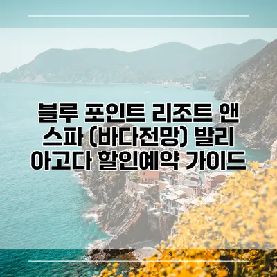 블루 포인트 리조트 앤 스파 (바다전망) 발리 아고다 할인예약 가이드
