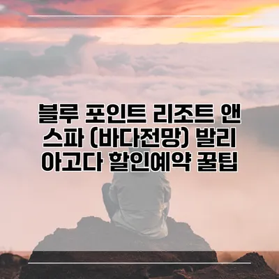 블루 포인트 리조트 앤 스파 (바다전망) 발리 아고다 할인예약 꿀팁