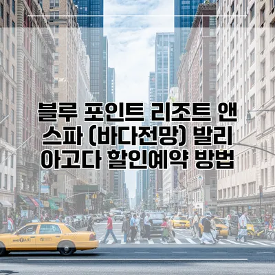 블루 포인트 리조트 앤 스파 (바다전망) 발리 아고다 할인예약 방법