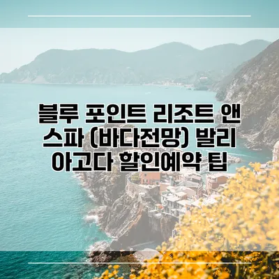 블루 포인트 리조트 앤 스파 (바다전망) 발리 아고다 할인예약 팁