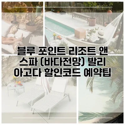 블루 포인트 리조트 앤 스파 (바다전망) 발리 아고다 할인코드 예약팁