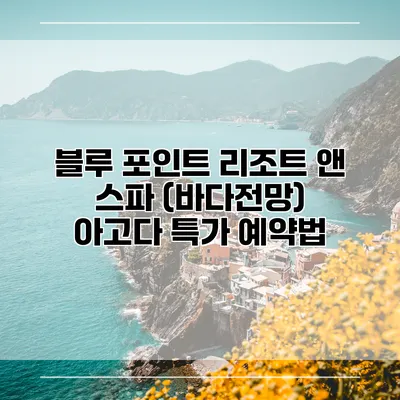 블루 포인트 리조트 앤 스파 (바다전망) 아고다 특가 예약법