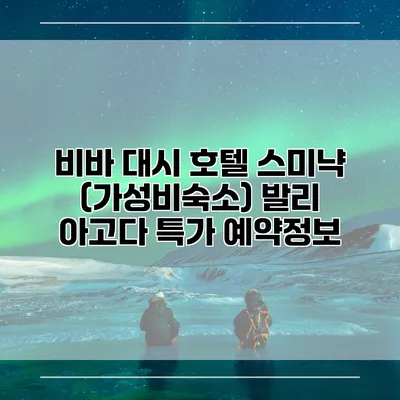 비바 대시 호텔 스미냑 (가성비숙소) 발리 아고다 특가 예약정보