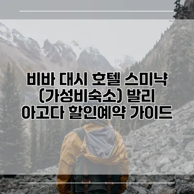 비바 대시 호텔 스미냑 (가성비숙소) 발리 아고다 할인예약 가이드