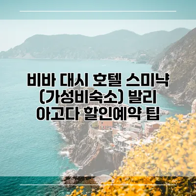 비바 대시 호텔 스미냑 (가성비숙소) 발리 아고다 할인예약 팁