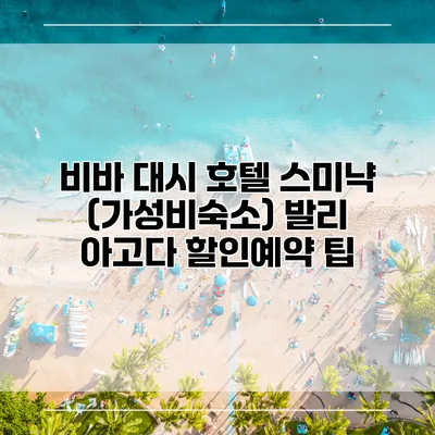 비바 대시 호텔 스미냑 (가성비숙소) 발리 아고다 할인예약 팁