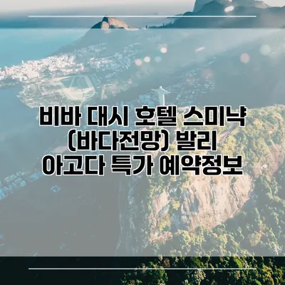 비바 대시 호텔 스미냑 (바다전망) 발리 아고다 특가 예약정보