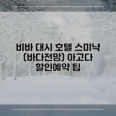 비바 대시 호텔 스미냑 (바다전망) 아고다 할인예약 팁