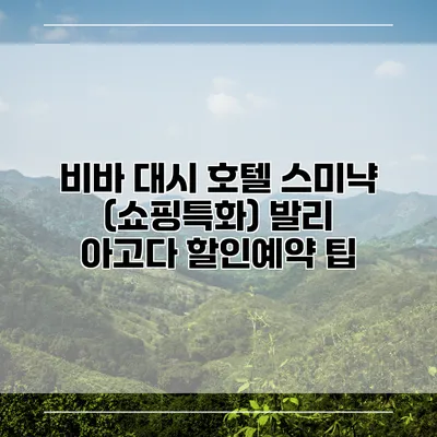 비바 대시 호텔 스미냑 (쇼핑특화) 발리 아고다 할인예약 팁