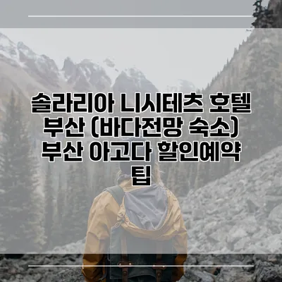 솔라리아 니시테츠 호텔 부산 (바다전망 숙소) 부산 아고다 할인예약 팁