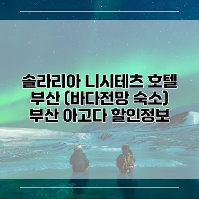 솔라리아 니시테츠 호텔 부산 (바다전망 숙소) 부산 아고다 할인정보
