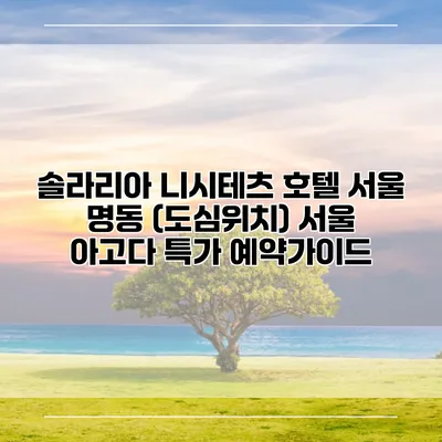 솔라리아 니시테츠 호텔 서울 명동 (도심위치) 서울 아고다 특가 예약가이드