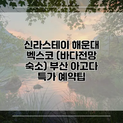 신라스테이 해운대 벡스코 (바다전망 숙소) 부산 아고다 특가 예약팁