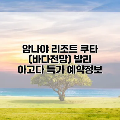 암나야 리조트 쿠타 (바다전망) 발리 아고다 특가 예약정보