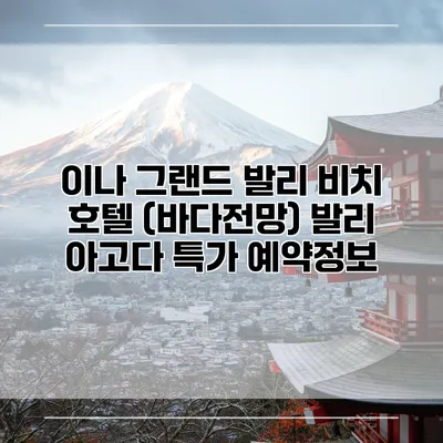 이나 그랜드 발리 비치 호텔 (바다전망) 발리 아고다 특가 예약정보