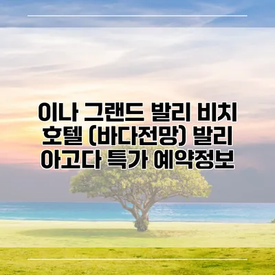이나 그랜드 발리 비치 호텔 (바다전망) 발리 아고다 특가 예약정보