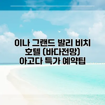 이나 그랜드 발리 비치 호텔 (바다전망) 아고다 특가 예약팁