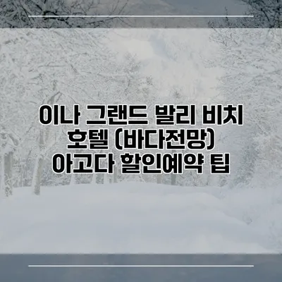 이나 그랜드 발리 비치 호텔 (바다전망) 아고다 할인예약 팁