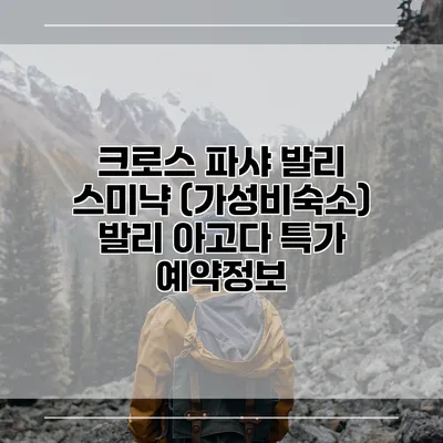 크로스 파샤 발리 스미냑 (가성비숙소) 발리 아고다 특가 예약정보