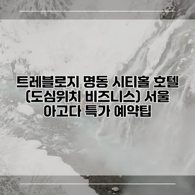 트레블로지 명동 시티홀 호텔 (도심위치 비즈니스) 서울 아고다 특가 예약팁
