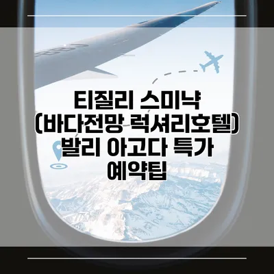 티질리 스미냑 (바다전망 럭셔리호텔) 발리 아고다 특가 예약팁