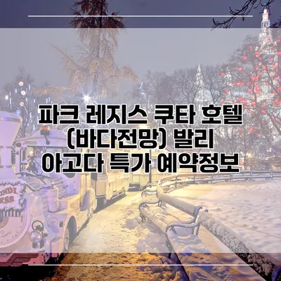 파크 레지스 쿠타 호텔 (바다전망) 발리 아고다 특가 예약정보