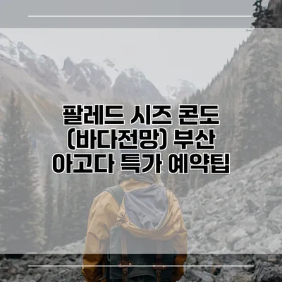 팔레드 시즈 콘도 (바다전망) 부산 아고다 특가 예약팁