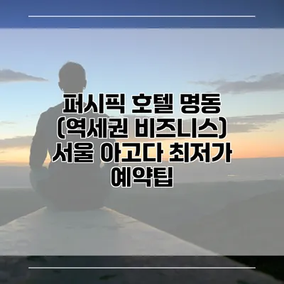 퍼시픽 호텔 명동 (역세권 비즈니스) 서울 아고다 최저가 예약팁