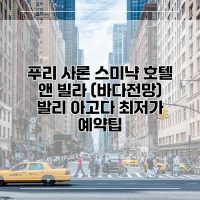푸리 사론 스미냑 호텔 앤 빌라 (바다전망) 발리 아고다 최저가 예약팁