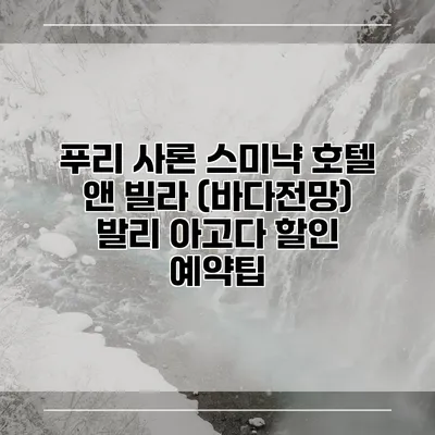 푸리 사론 스미냑 호텔 앤 빌라 (바다전망) 발리 아고다 할인 예약팁