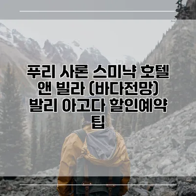 푸리 사론 스미냑 호텔 앤 빌라 (바다전망) 발리 아고다 할인예약 팁