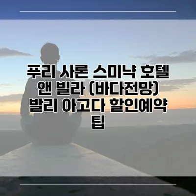 푸리 사론 스미냑 호텔 앤 빌라 (바다전망) 발리 아고다 할인예약 팁