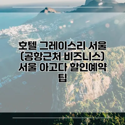 호텔 그레이스리 서울 (공항근처 비즈니스) 서울 아고다 할인예약 팁