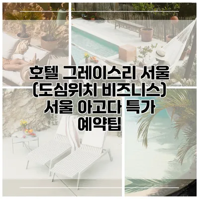 호텔 그레이스리 서울 (도심위치 비즈니스) 서울 아고다 특가 예약팁